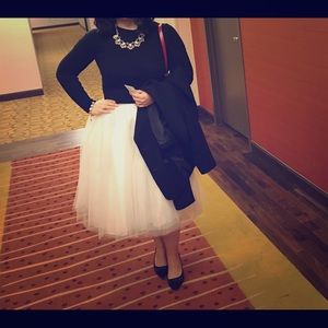 White tulle skirt